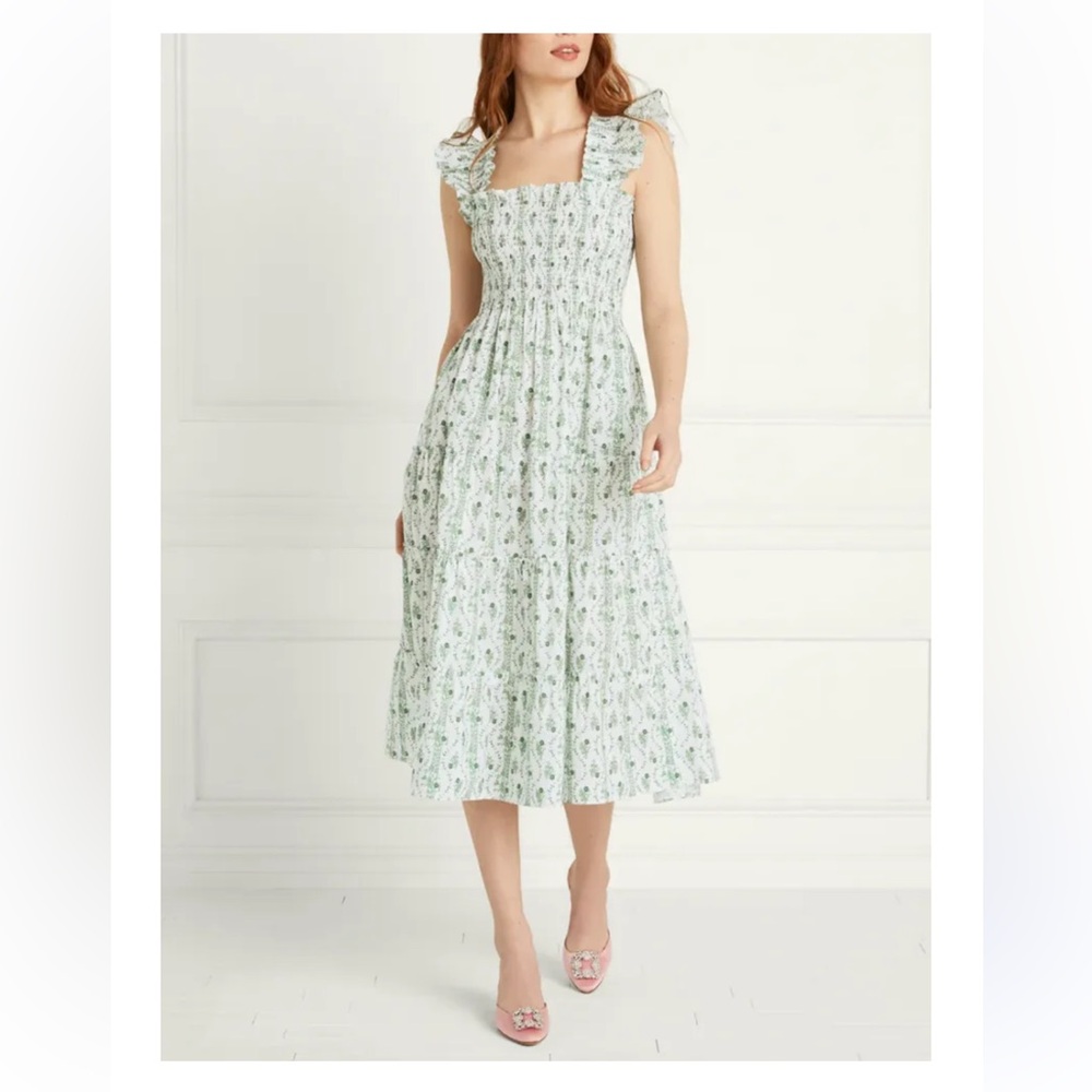 Hill House ∙ Ellie Nap Dress Green Vine ∙ Stripe M